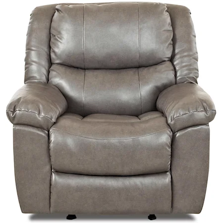 Casual Bonded Leather Rocker Recliner